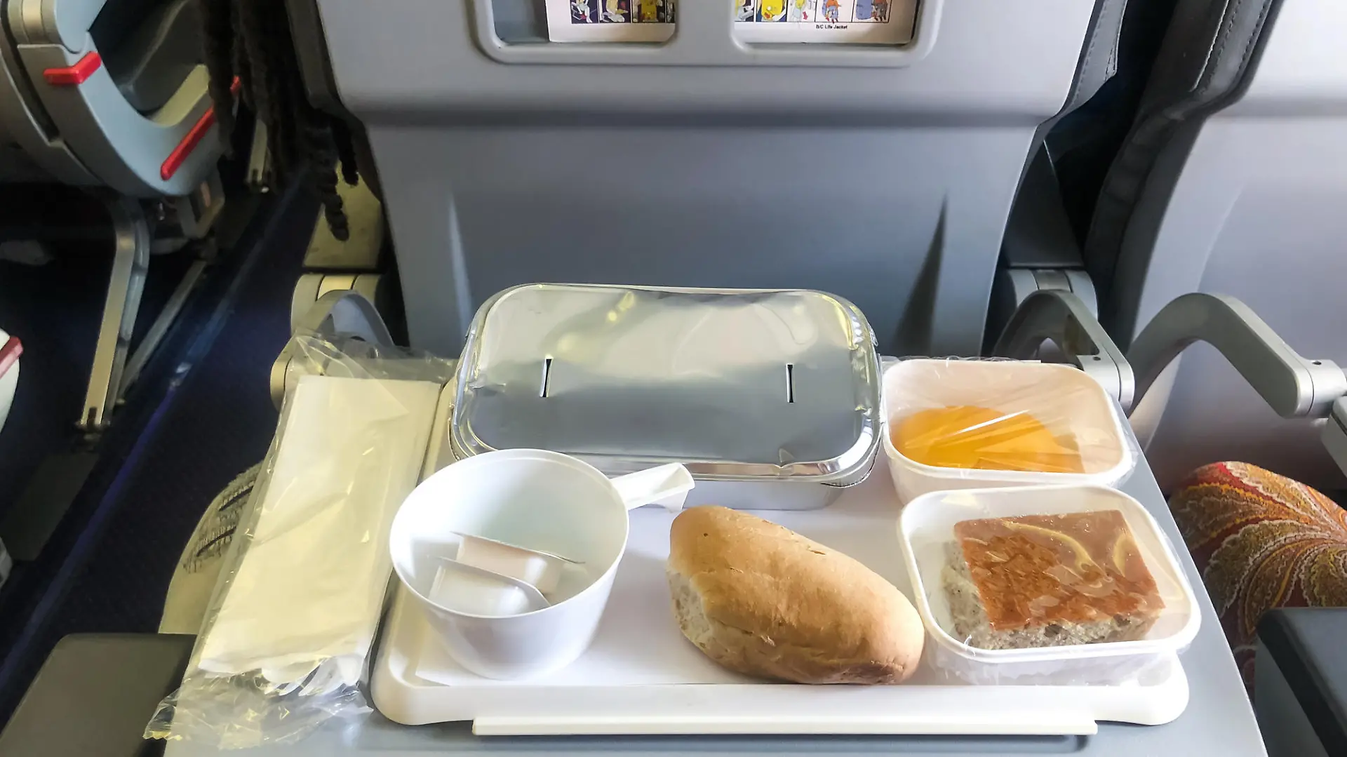 Essen im Flugzeug