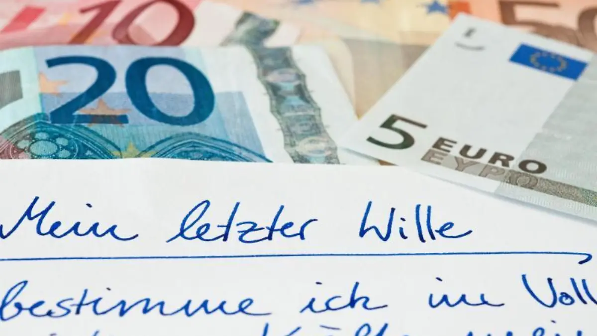 Handschriftlich verfasstes Testament