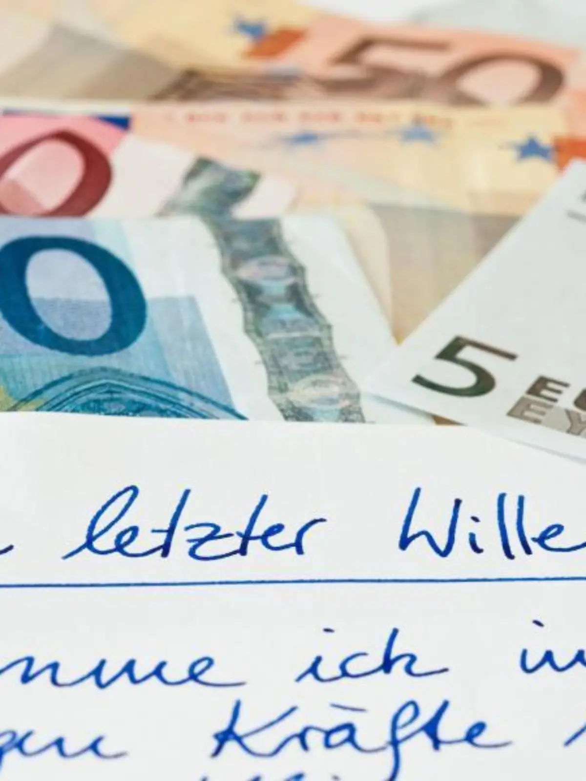 Handschriftlich verfasstes Testament