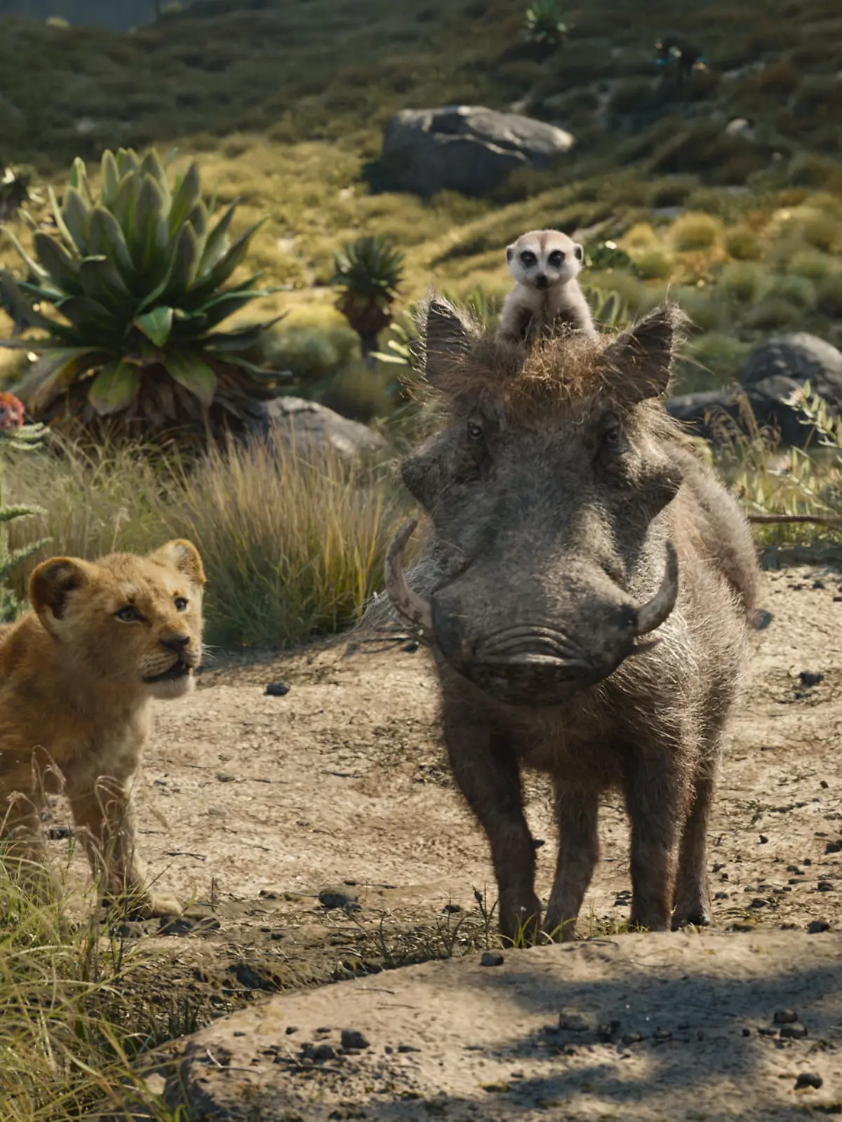 Auch Timon und Pumba sind im Remake von "Der König der Löwen" wieder dabei