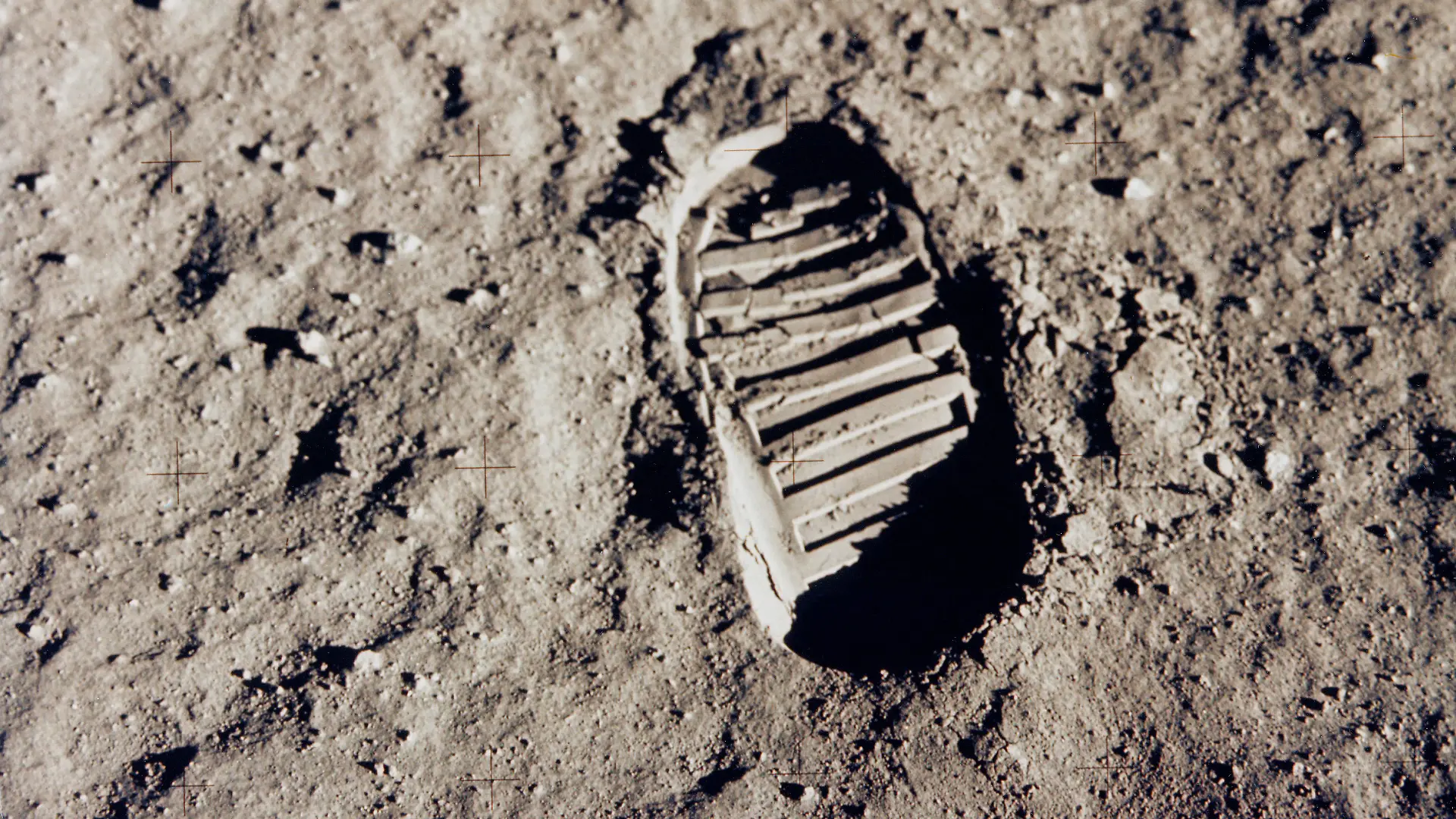 FILE PHOTO: This NASA file image, dated July 20, 1969, shows one of the first footprints of Apollo 11 astronaut Edwin "Buzz" Aldrin on the moon. The Apollo 11 crew consisted of astronauts Neil Armstrong, who was the Mission Commander and the first man to step on the moon, Aldrin, who was the Lunar Module Pilot, and Michael Collins, who was the Command Module pilot.      NASA/Handout via REUTERS/File Photo      ATTENTION EDITORS - THIS IMAGE HAS BEEN SUPPLIED BY A THIRD PARTY    TPX IMAGES OF THE DAY     PLEASE SEARCH "50TH ANNIVERSARY OF THE MOON LANDING" FOR ALL PICTURES