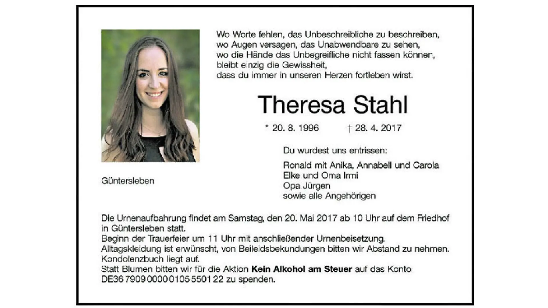 Todesanzeige