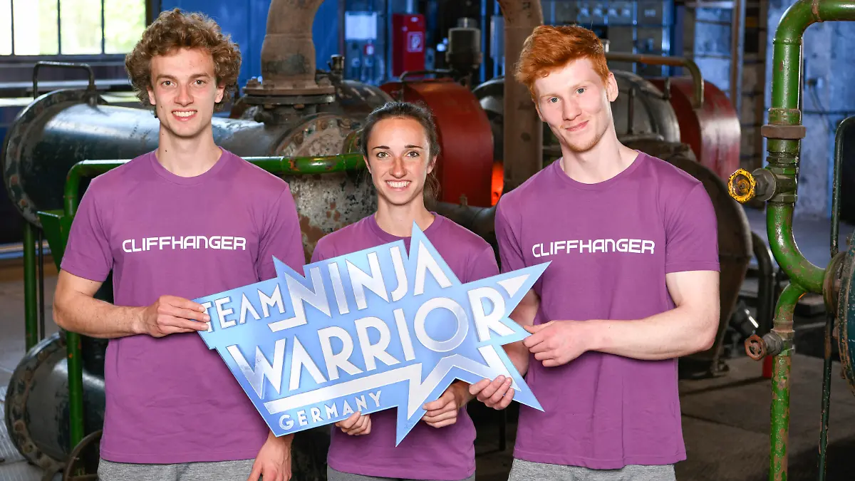 BU: Das Team "Cliffhanger": Alexander Wurm (Kapit‰n, l.), Juliane Wurm und Max Pinz.BB: Zweite Staffel, Foto: TVNOW / Markus Hertrich, AZ 30.04.2019, AZ 02, AZ02, Gruppenfoto, neutral