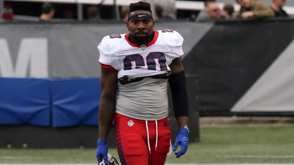 BIRMINGHAM, AL - FEBRUARY 10: Memphis Express running back Zac Stacy (20) before the game between the Birmingham Iron and the Memphis Express at on February 10, 2019 at Legion Field in Birmingham, Alabama. (Photo by Michael Wade/Icon Sportswire) AAF: FEB 10 Memphis Express at Birmingham Iron PUBLICATIONxINxGERxSUIxAUTxHUNxRUSxSWExNORxDENxONLY Icon02101947
