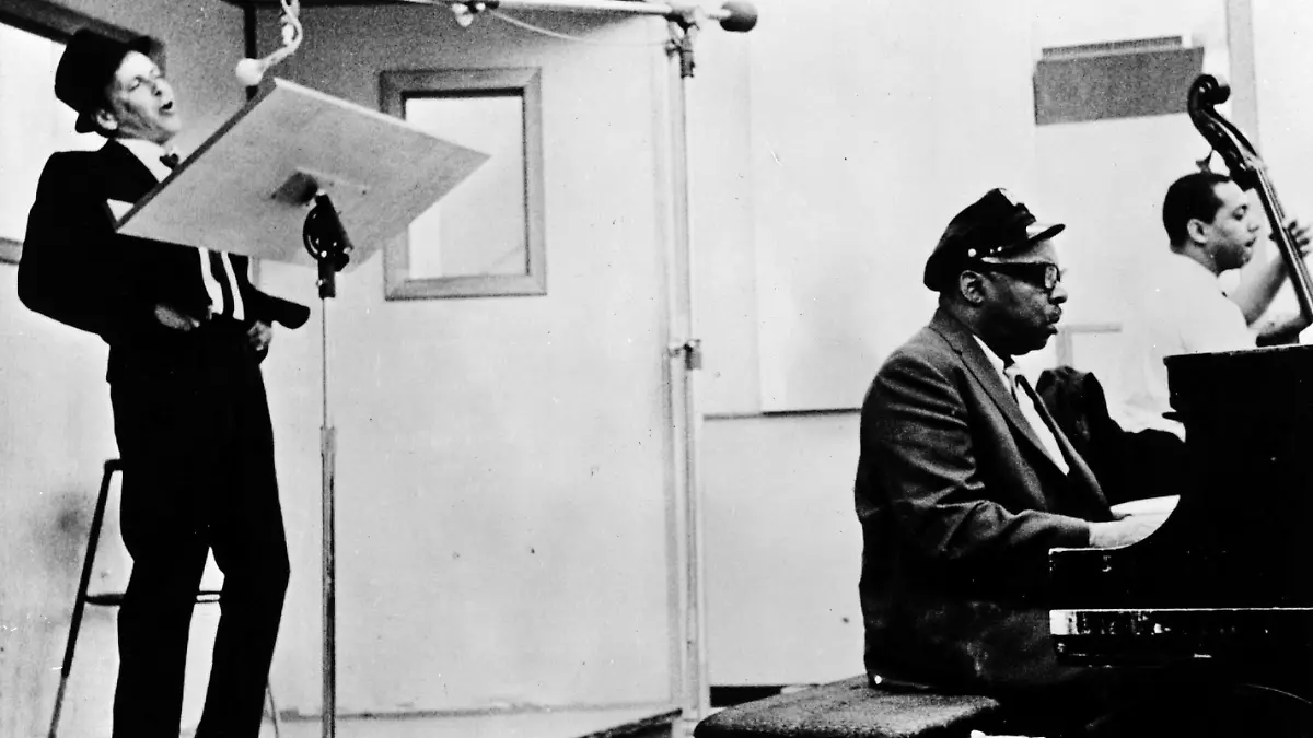 Frank Sinatra im Studio mit Count Basie