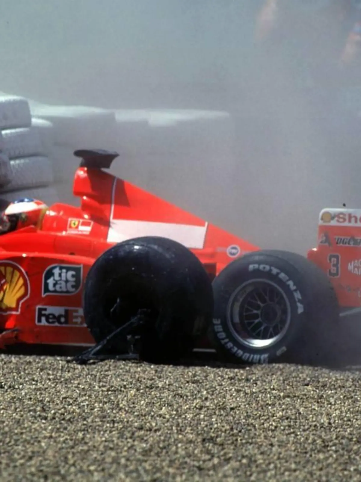 10.11.2007Michael Schumacher crashes at Silverstone in 1999 - Michael Schumacher Story - www.xpb.cc, EMail: info@xpb.cc - copy of publication required for printed pictures. Every used picture is fee-liable. © Copyright: Photo4 / xpb.cc - LEGAL NOTICE: THIS PICTURE IS NOT FOR USE IN ITALY