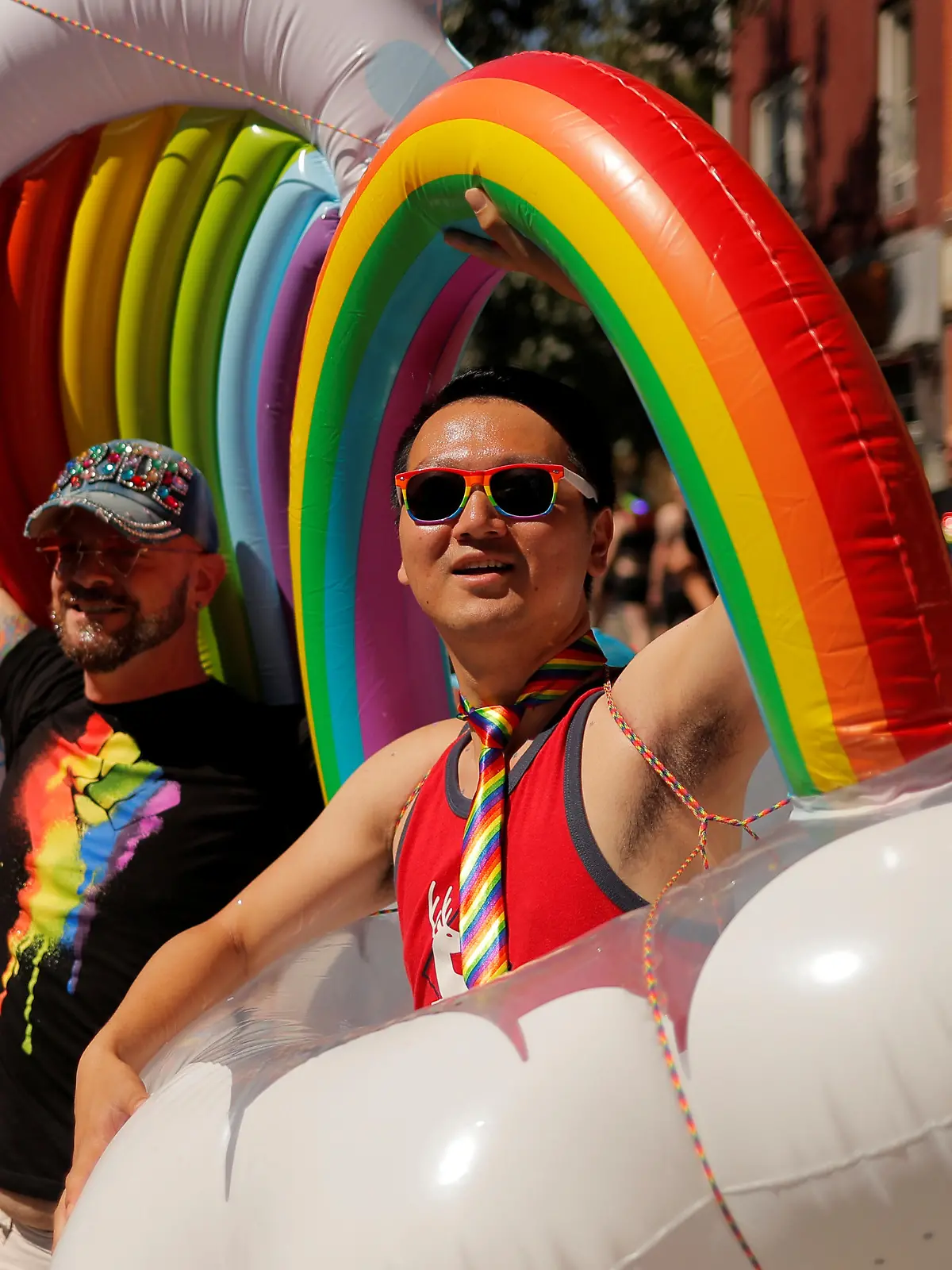 Activists march in the Queer Liberation March in Greenwich Village during the 2019 World Pride NYC and Stonewall 50th LGBTQ Pride day in New York, U.S., June 30, 2019.  REUTERS/Lucas Jackson