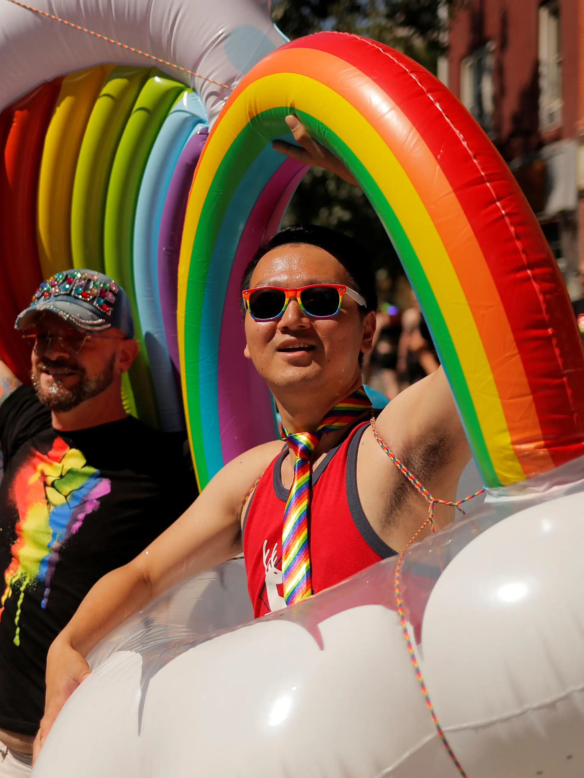 Activists march in the Queer Liberation March in Greenwich Village during the 2019 World Pride NYC and Stonewall 50th LGBTQ Pride day in New York, U.S., June 30, 2019.  REUTERS/Lucas Jackson