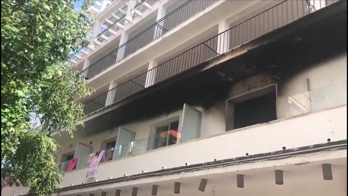 Hotel-Brand auf Mallorca