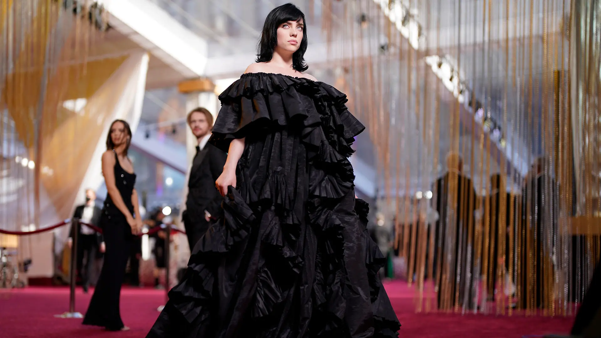 27.03.2022, USA, Los Angeles: Billie Eilish kommt zur 94. Verleihung der Academy Awards in Hollywood. Foto: John Locher/Invision/AP/dpa +++ dpa-Bildfunk +++
