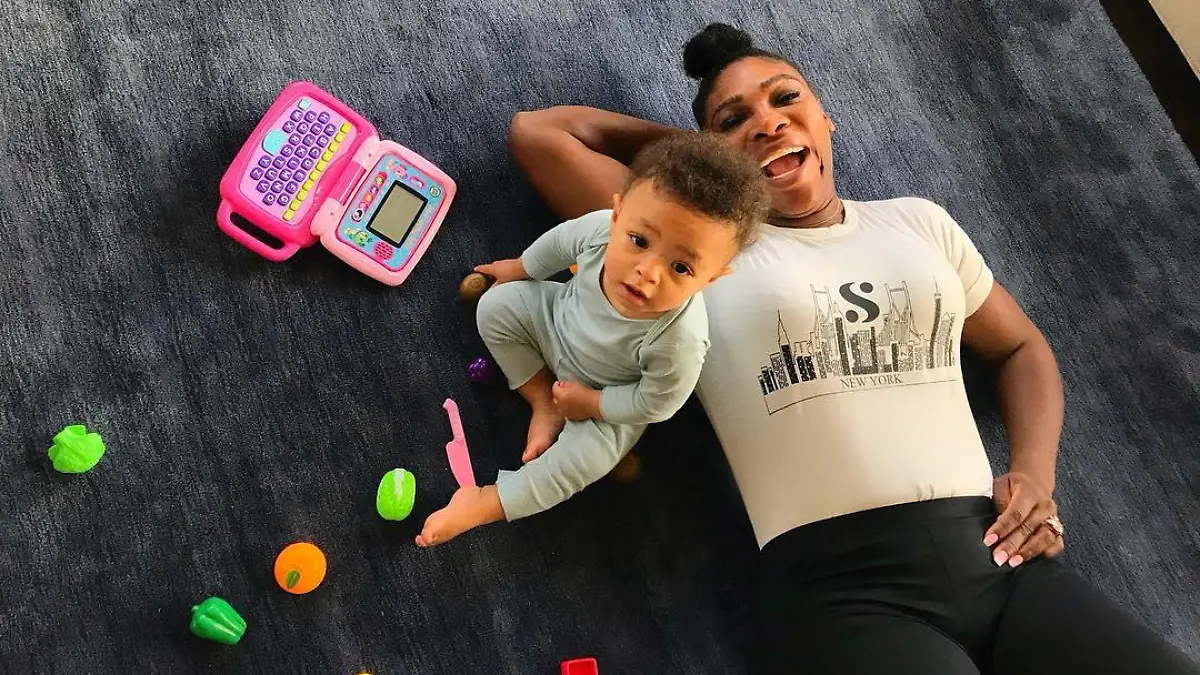 Serena Williams mit ihrer Tochter Alexis Olympia