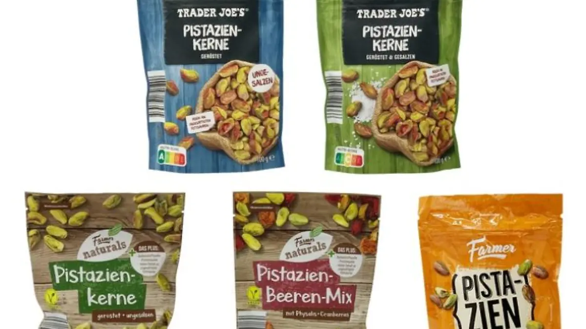 Bei diesen Pistazien-Packungen droht Schimmelpilz-Gefahr.