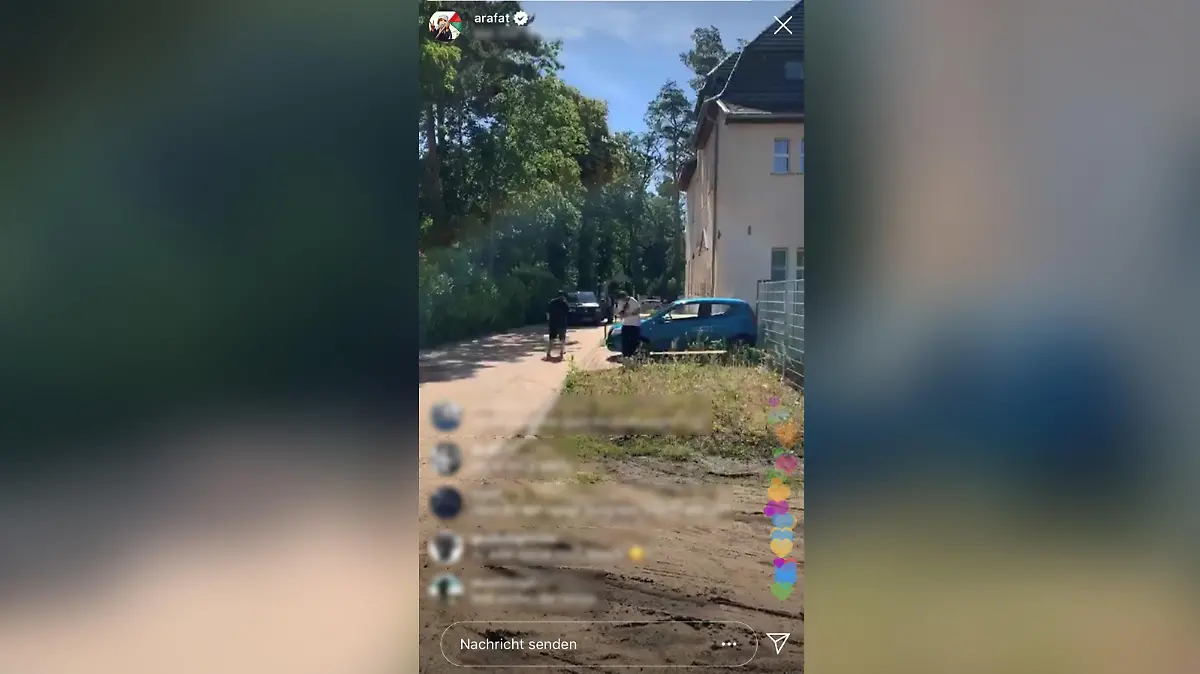 Abou-Chaker streamte während des Einsatzes ein Video auf Instagram.