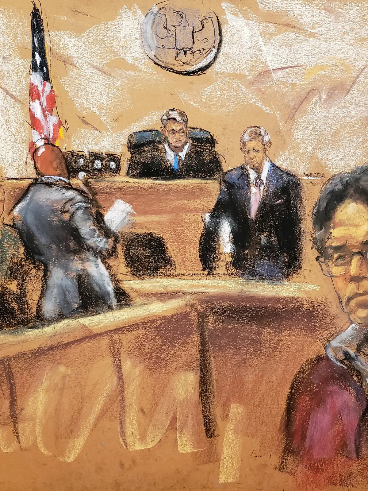 Nxivm leader Keith Raniere, facing charges including racketeering, sex trafficking and child pornography, appears in U.S. Federal Court in Brooklyn, New York, U.S., June 19, 2019.   REUTERS/Jane Rosenberg