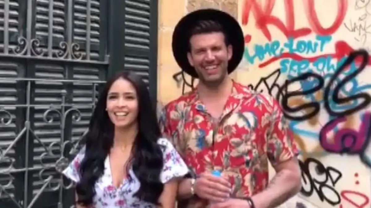 Heißer Flirt zwischen Jay Khan und Nathalia Beim Videodreh zu "Amor"