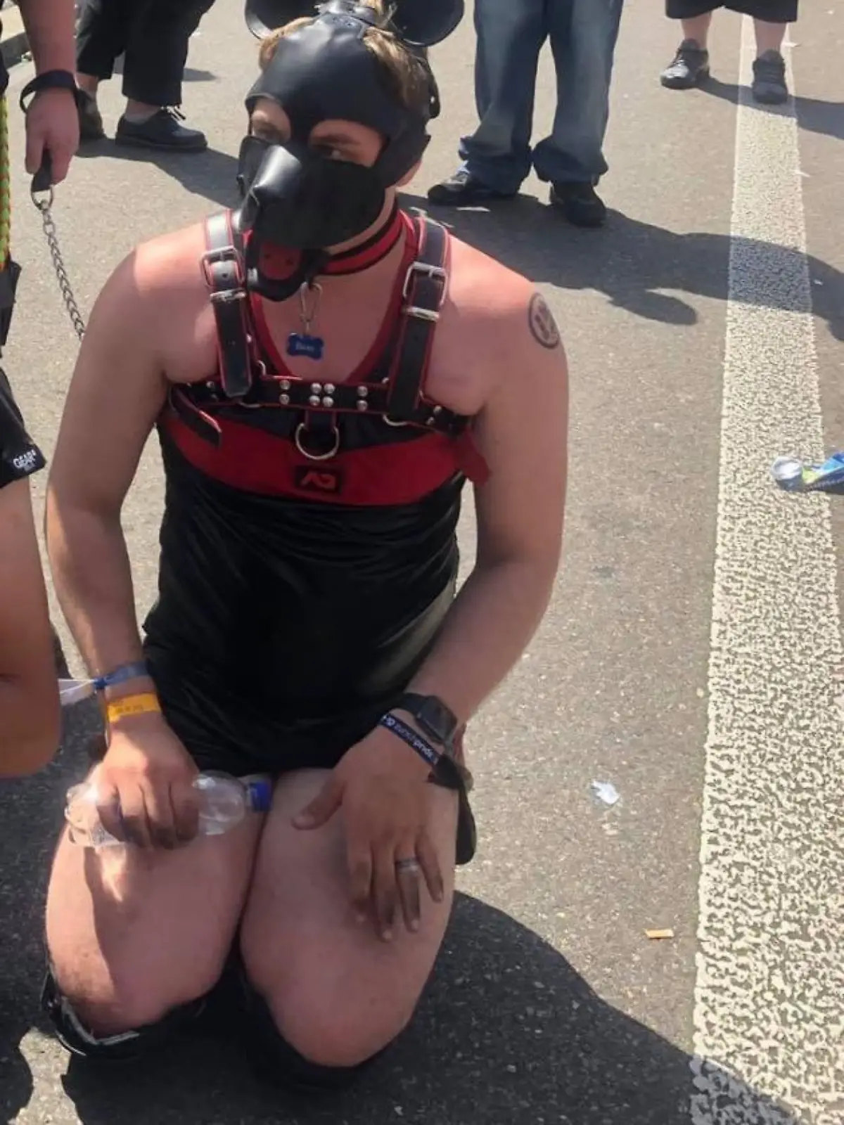 Grünen-Politiker Niclas Ehrenberg trat bei der "Zürich Pride"-Demo mit Hundemaske auf.