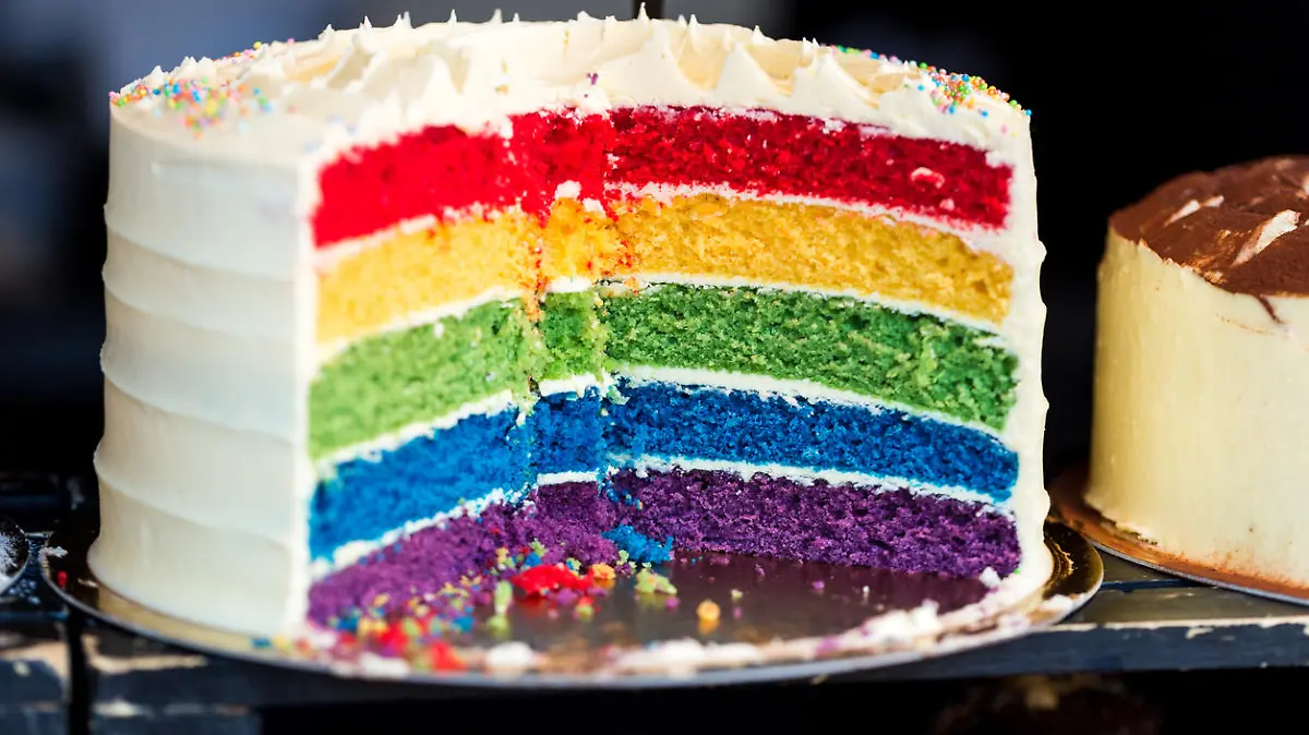 Regenbogenkuchen