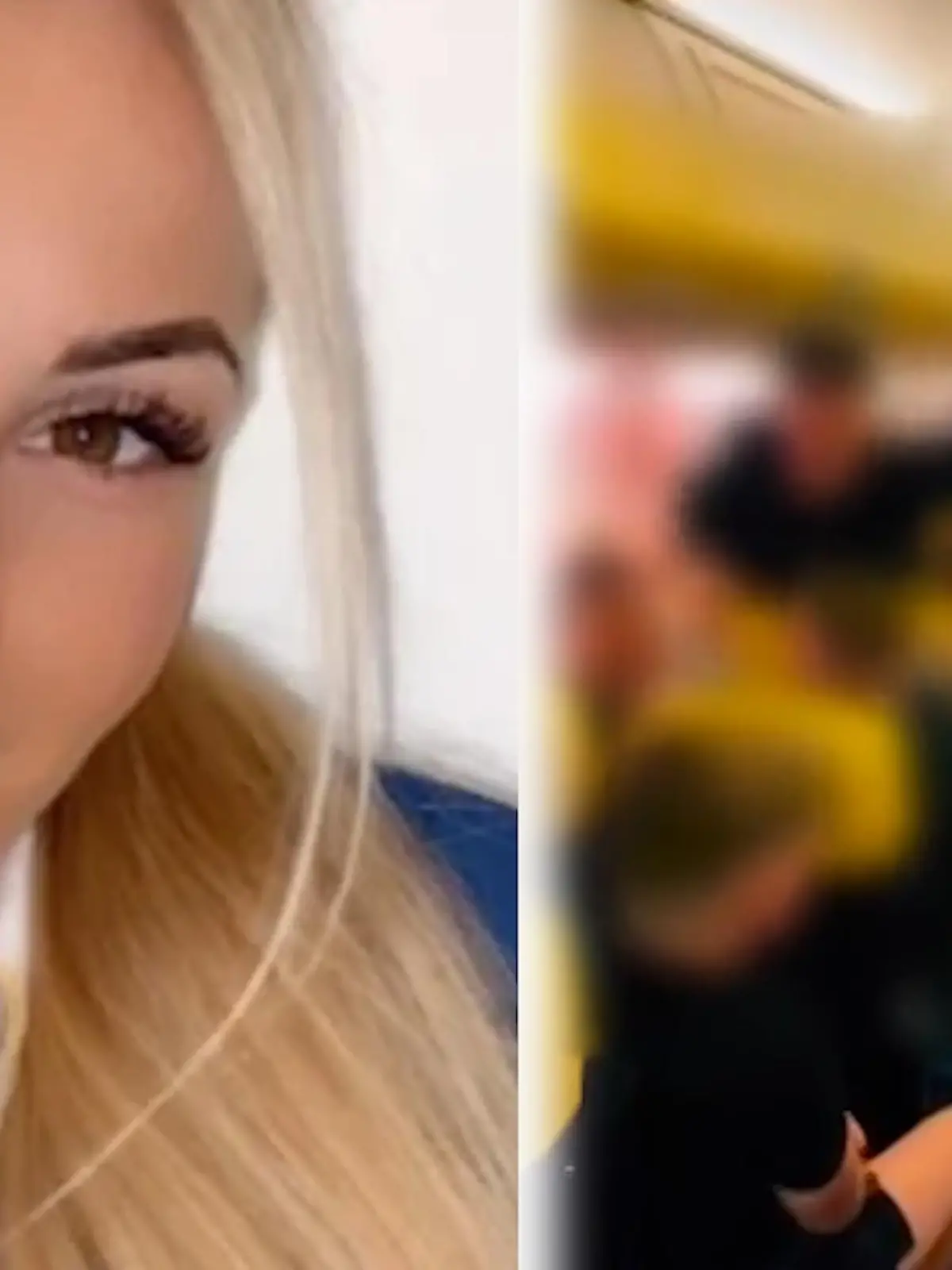 Auf der Ryanair-Flugstrecke von Manchester nach Barcelona wird Stewardess Chloe von völlig betrunkenen United-Fans belästigt. Das Video der 25-Jährigen erreicht auf TikTok in kurzer Zeit mehr als 2,7 Millionen Klicks.