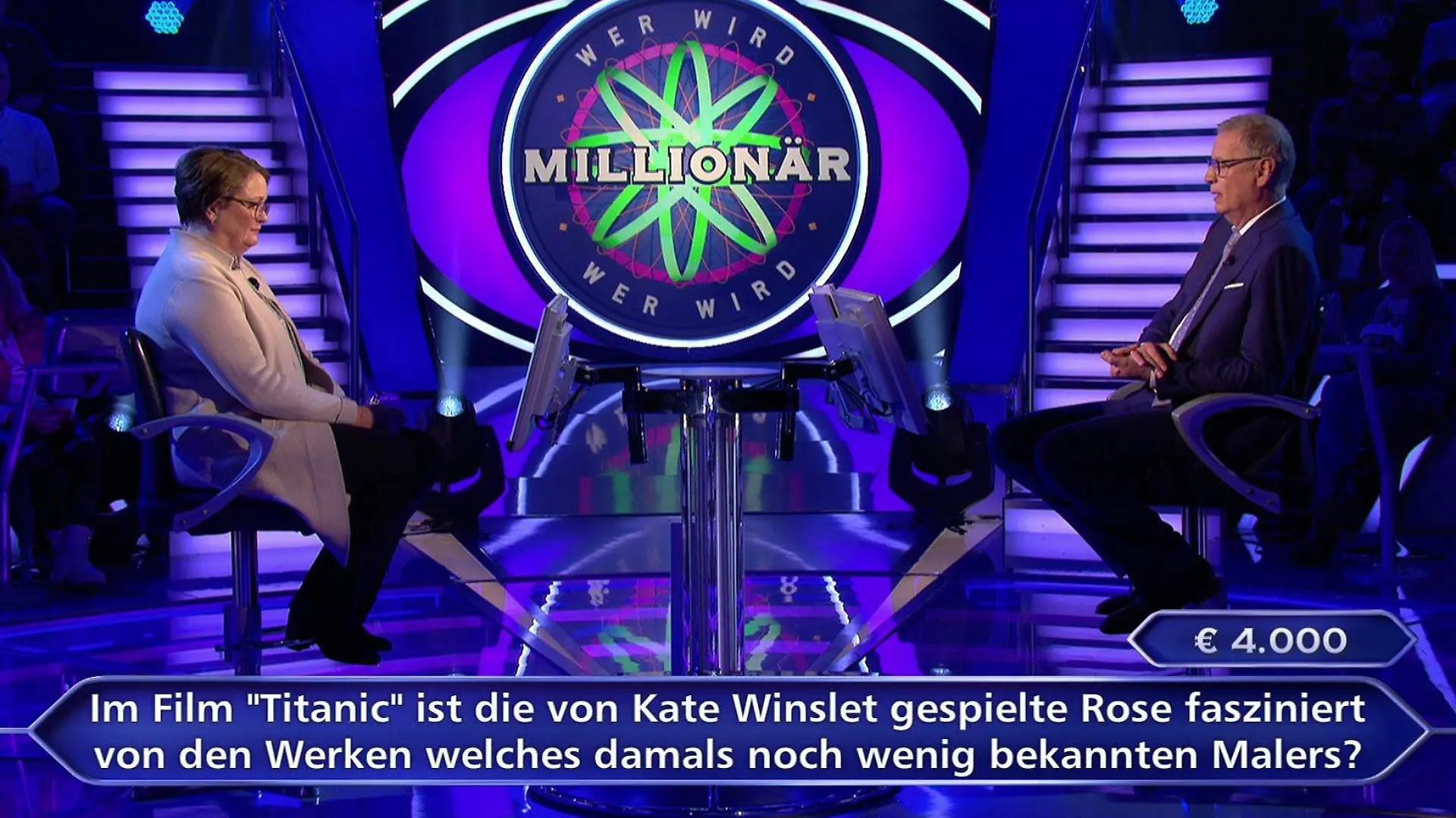 "Ich erinnere mich nicht..." "Wer wird Millionär?"-Moderator Günther Jauch kann seiner Kandidatin bei dieser 4.000-Euro-Frage leider nicht helfen