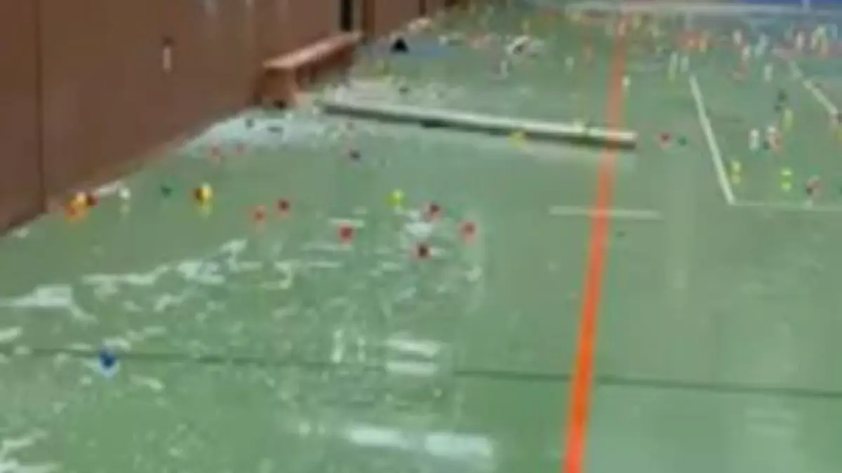 Die Täter haben keinen Bereich der Halle geschont. Überall haben sie gewüstet.