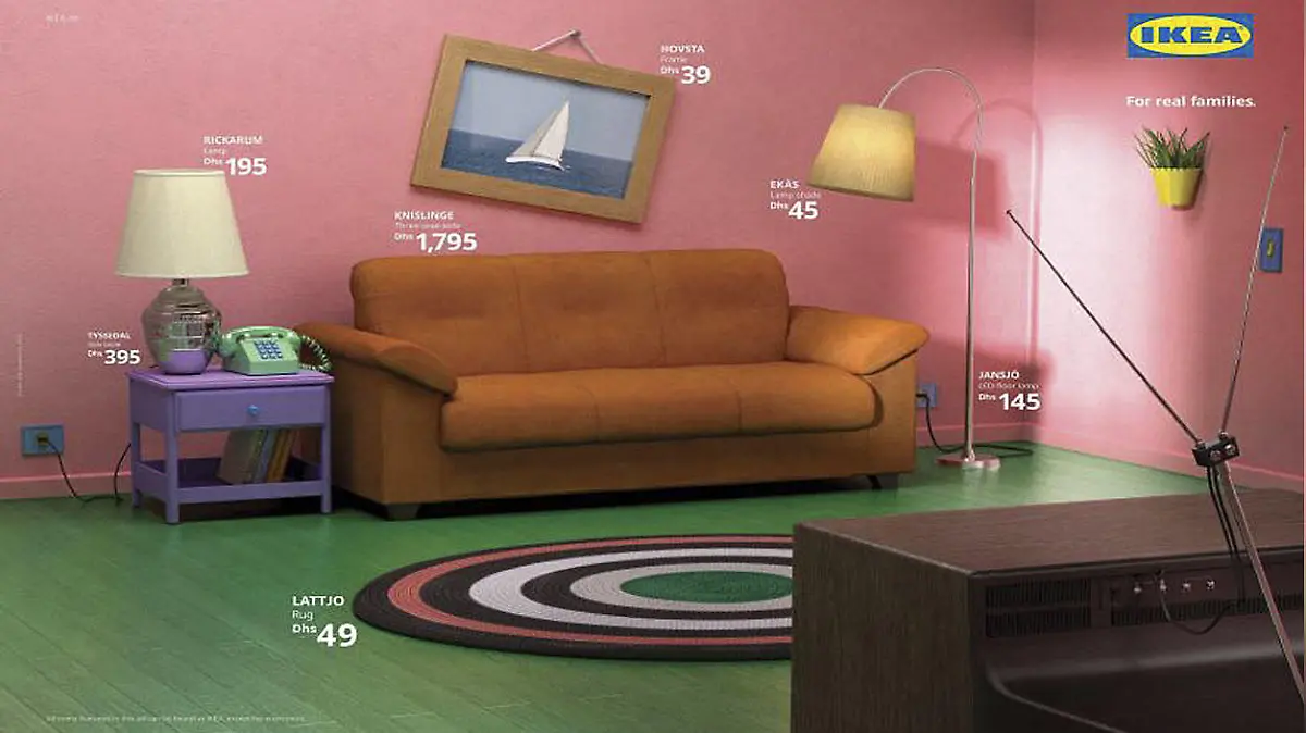Simpsons-Wohnzimmer bei Ikea