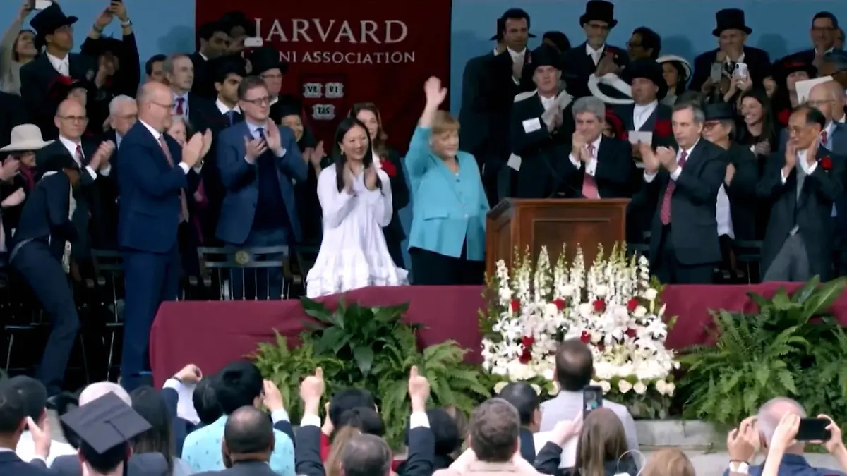 Kanzlerin hielt Rede in Harvard Merkel in den USA