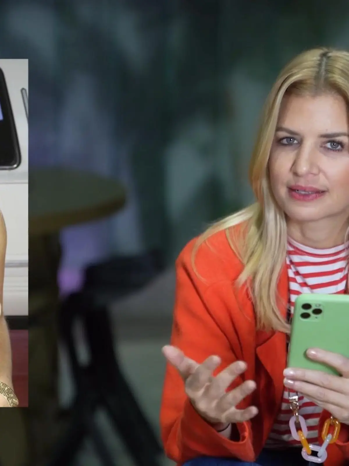 Bild zu: "Susan Sideropoulos schaut sich alte Fotos an"