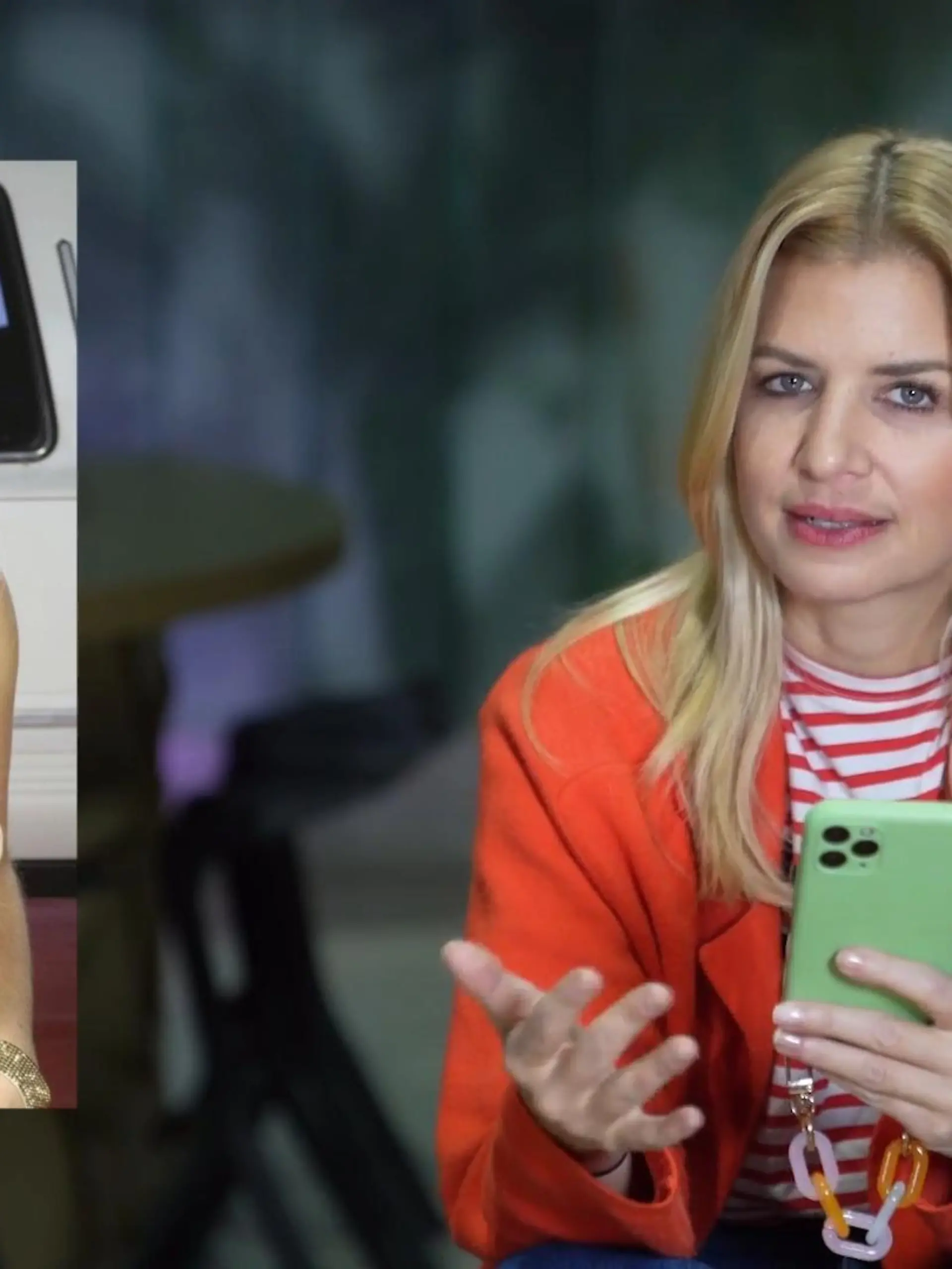 Bild zu: "Susan Sideropoulos schaut sich alte Fotos an"