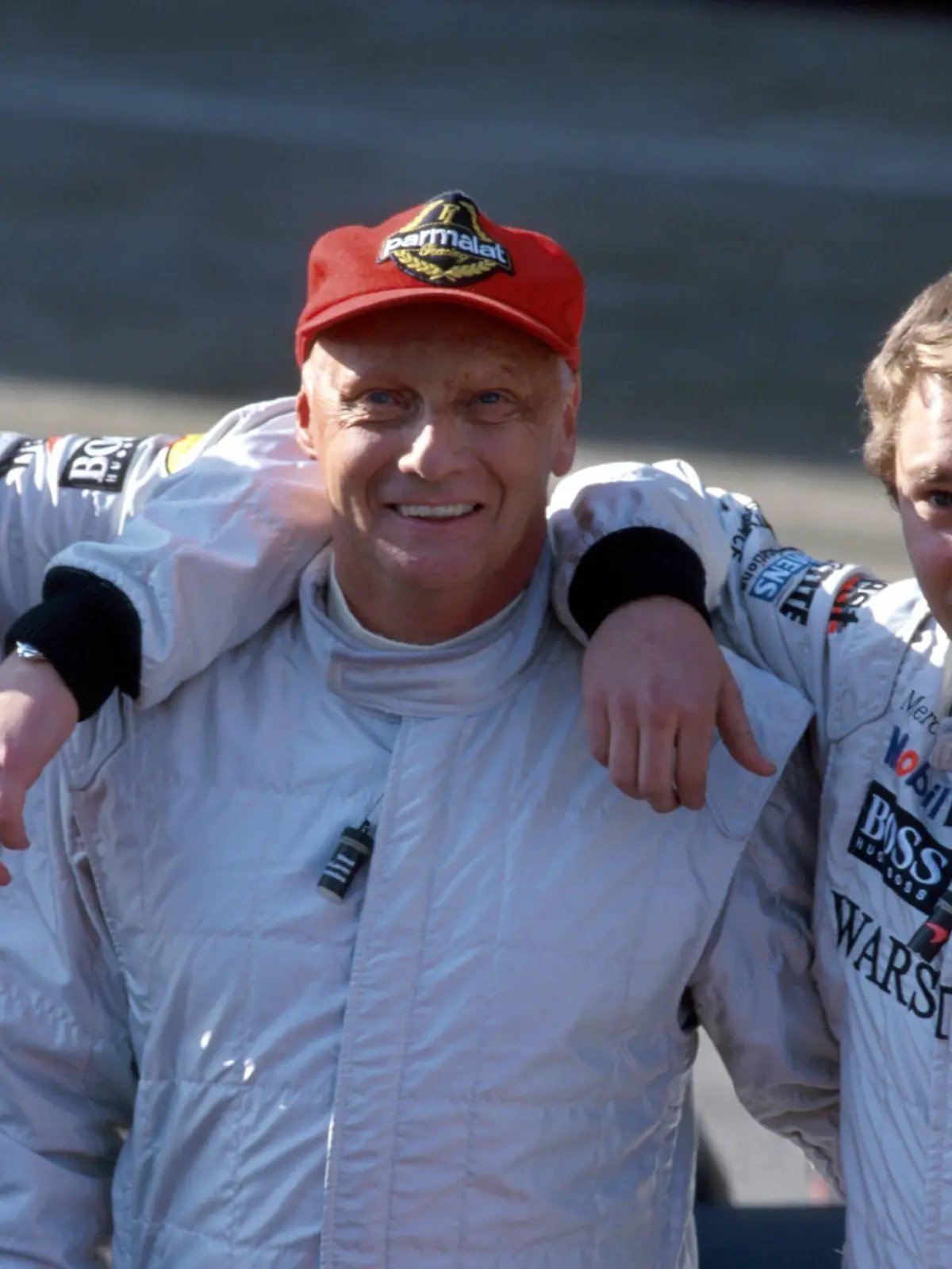 Niki Lauda (Österreich) mit seinen Söhnen Lukas (li.) und Mathias (li.)  
