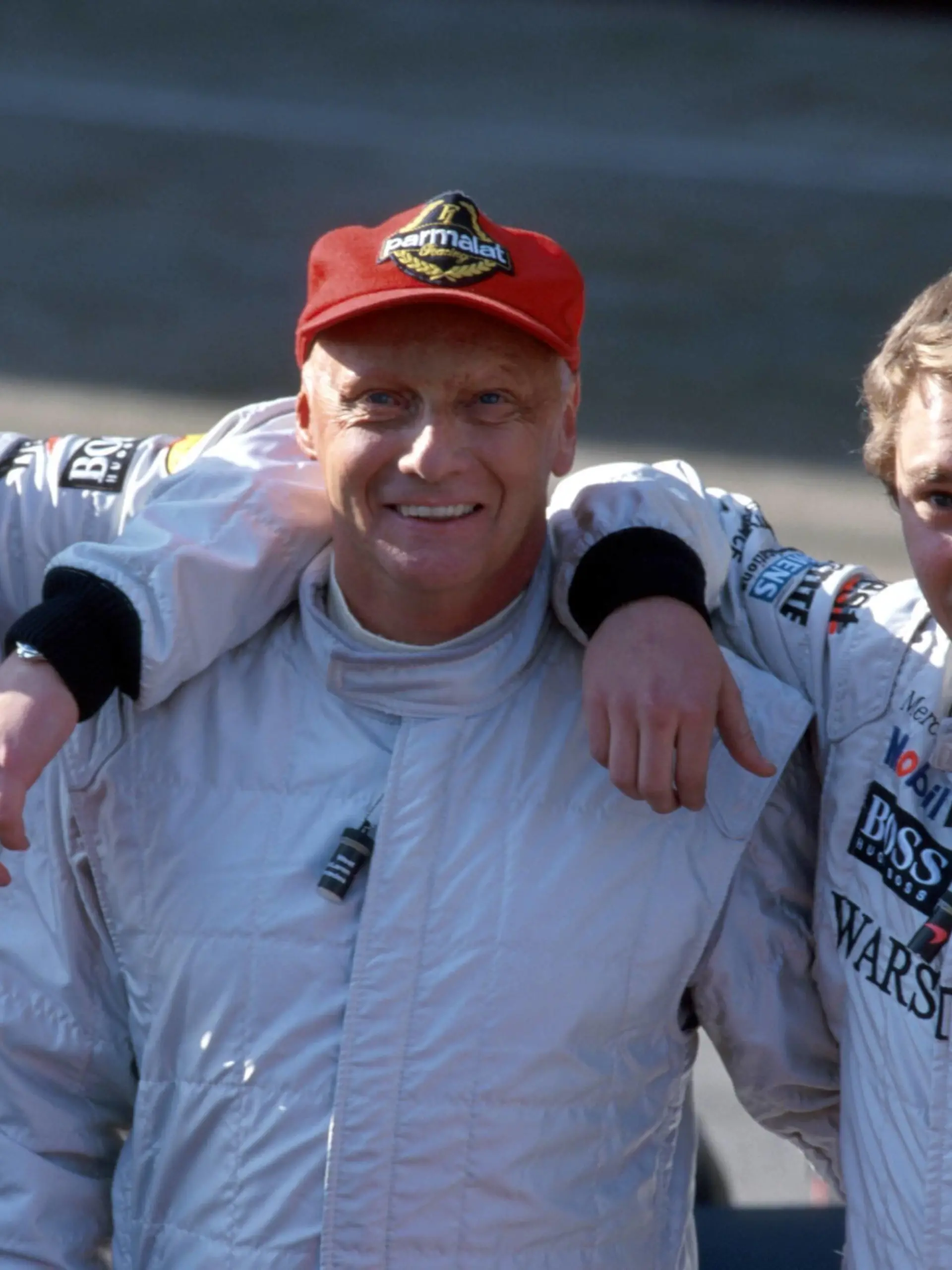 Niki Lauda (Österreich) mit seinen Söhnen Lukas (li.) und Mathias (li.)  