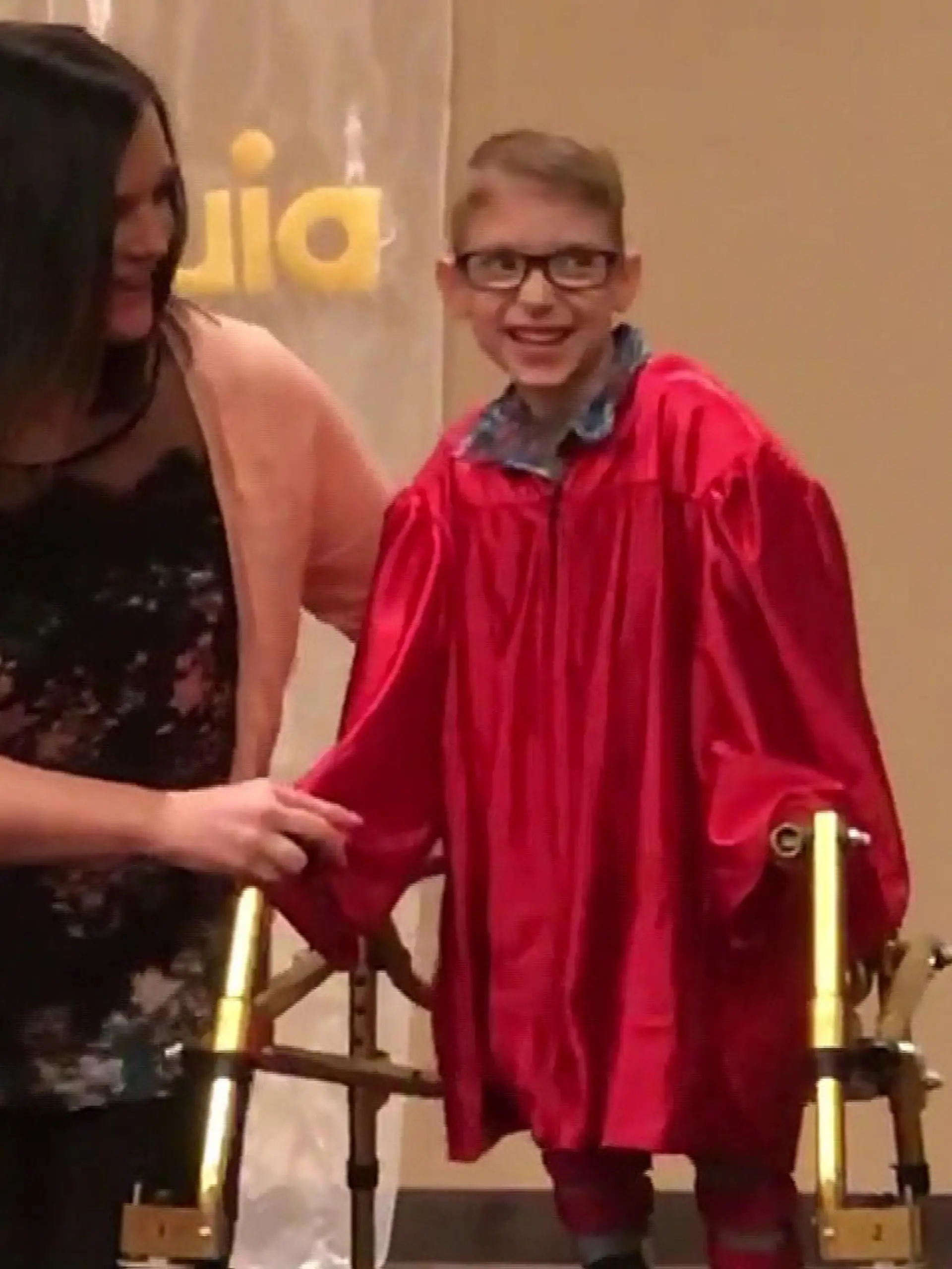 Blake Mompher hat gelernt zu laufen - trotz Spina bifida.