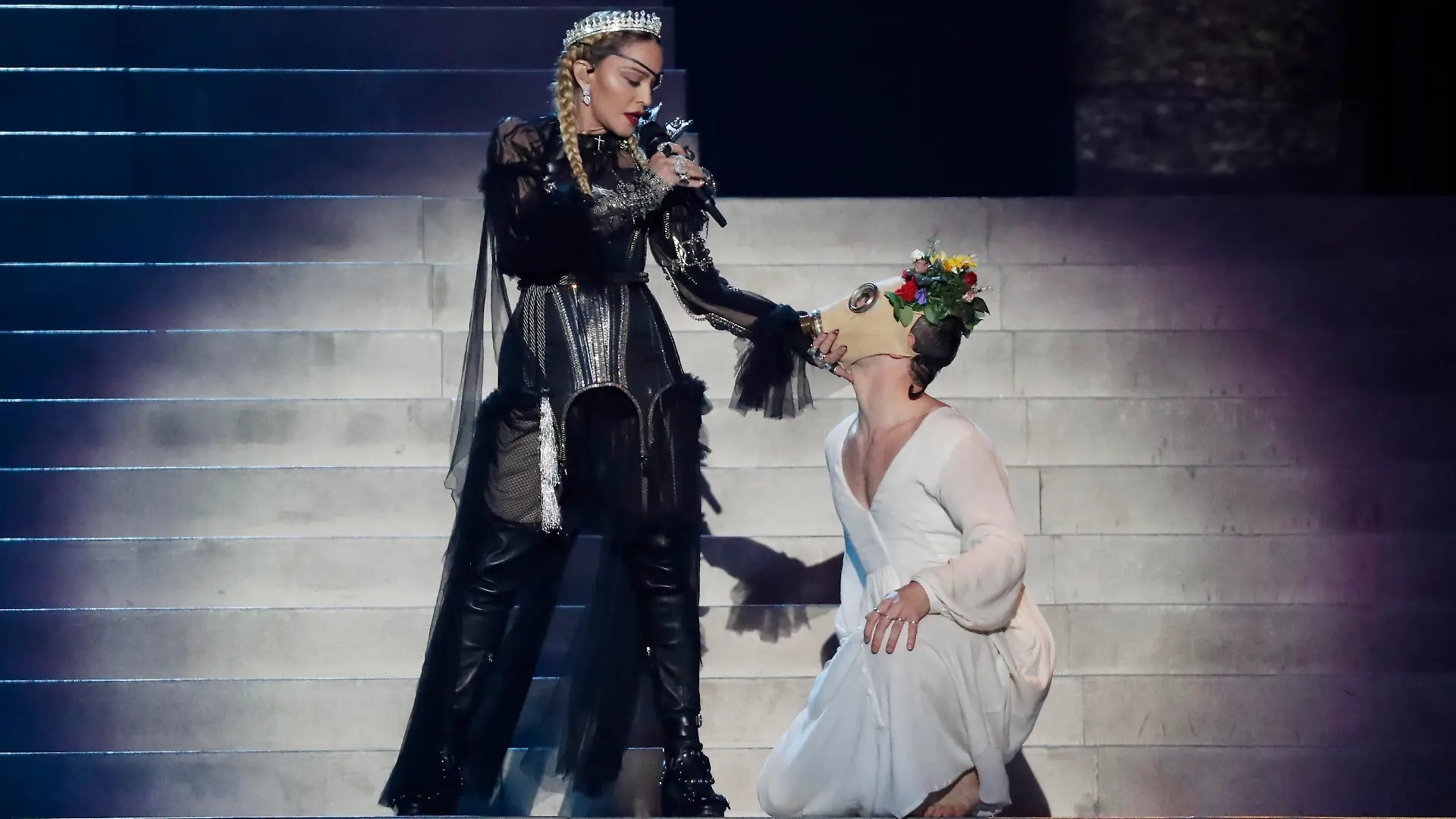 TEL AVIV, ISRAEL - MAY 18: Madonna, performs live on stage after the 64th annual Eurovision Song Contest held at Tel Aviv Fairgrounds on May 18, 2019 in Tel Aviv, Israel. (Photo by Michael Campanella/Getty Images)