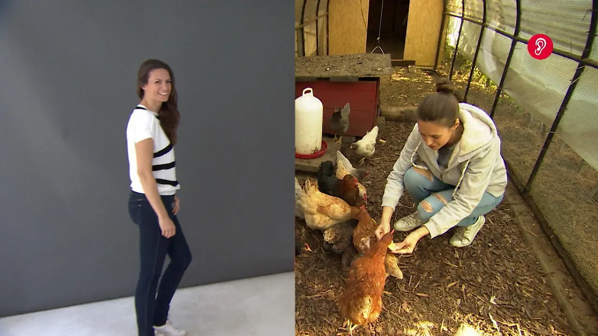 Katrin Wrobel ist Model und Hühner-Mama „Fast wie Yoga"