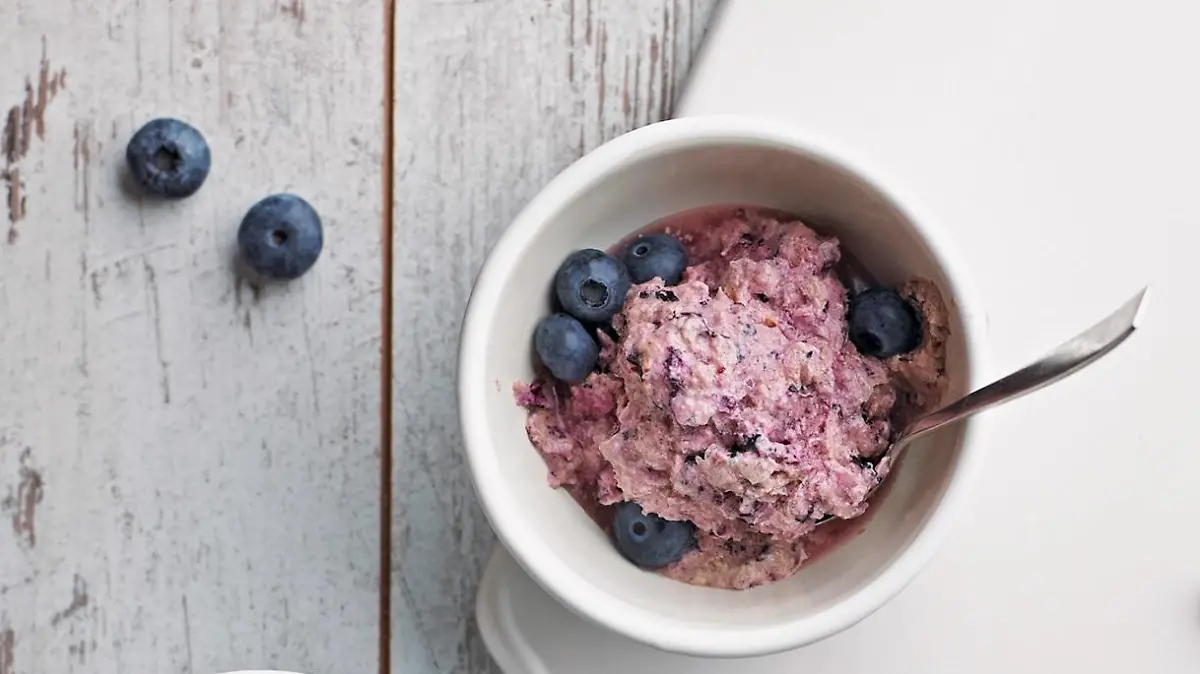 Frozen-Joghurt mit Heidelbeeren