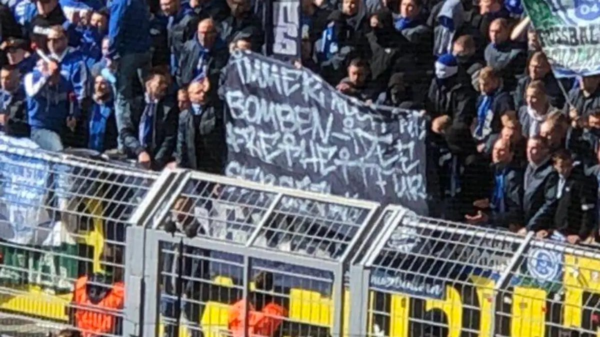 Schalke-Fans fordern Freiheit für BVB-Attentäter
