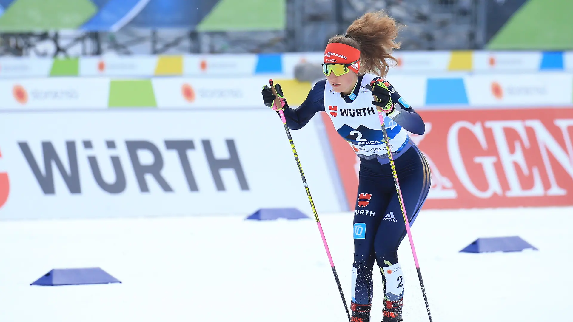 Germany's Nathalie Armbruster
/ 2422023
***First-placed Norway's Gyda Westvold Hansen, second-placed Germany's Nathalie Armbruster and third-placed Japan's Haruka Kasai poses after competing in the Womens Nordic Combined Gundersen Normal Hill HS100/5km competition of the FIS Nordic World Ski Championships in Planica **** / action press