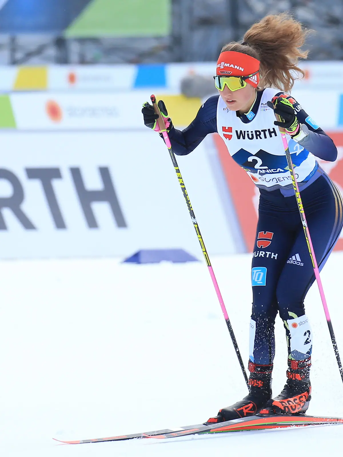  Germany's Nathalie Armbruster
/ 2422023
***First-placed Norway's Gyda Westvold Hansen, second-placed Germany's Nathalie Armbruster and third-placed Japan's Haruka Kasai poses after competing in the Womens Nordic Combined Gundersen Normal Hill HS100/5km competition of the FIS Nordic World Ski Championships in Planica **** / action press