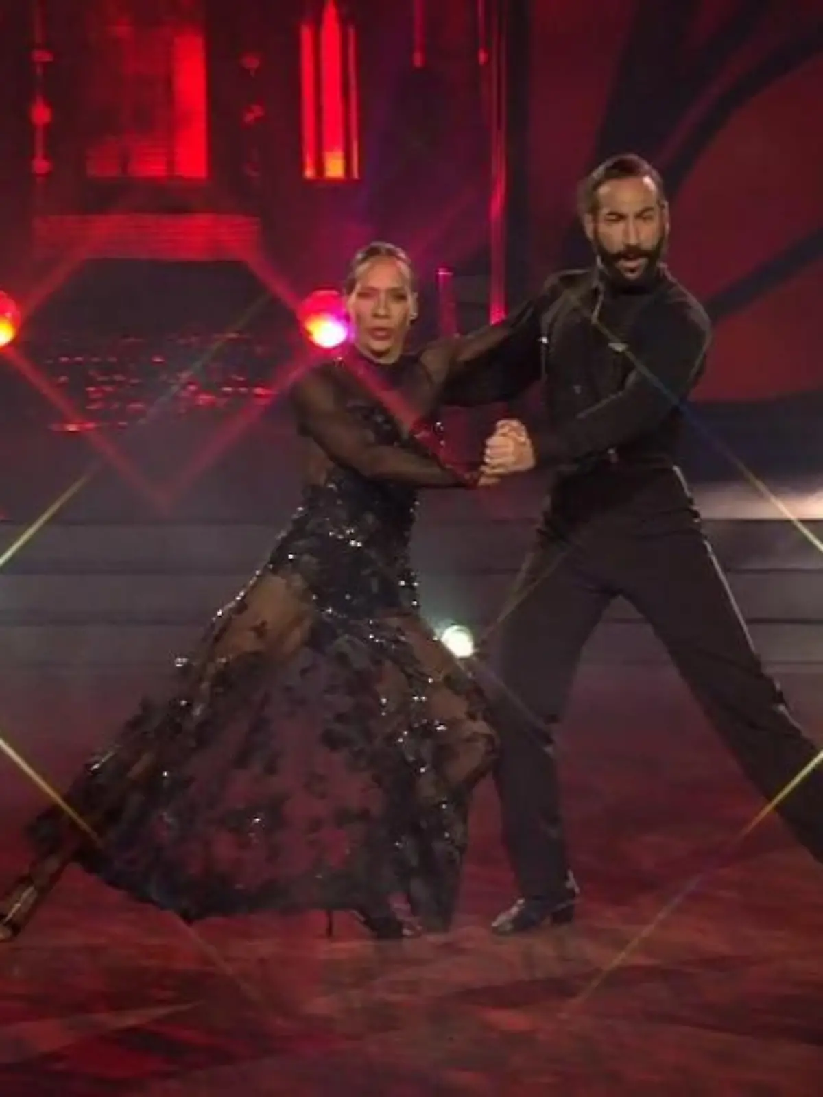 Barbara Becker und Massimo Sinató bei ihrem Tango