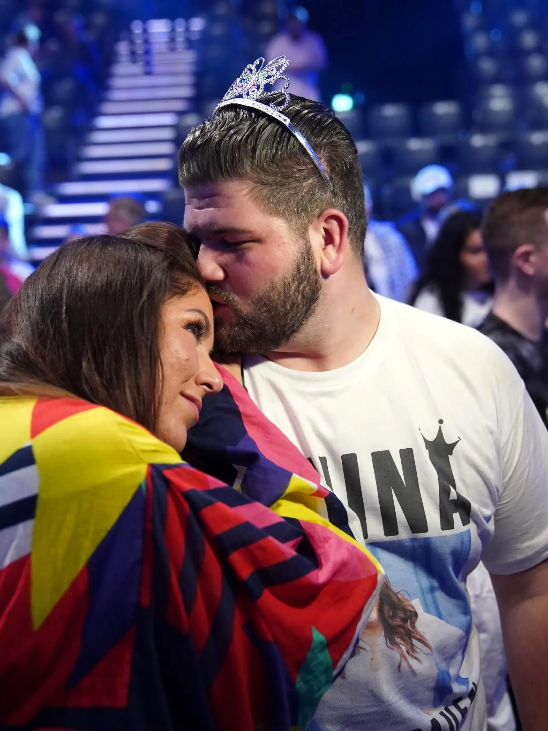 Janina el Arguioui ist im Finale. Rechts ihr Freund Christian.
Verwendung der Bilder für Online-Medien ausschließlich mit folgender Verlinkung:"Alle Infos zu "Deutschland sucht den Superstar" im Special bei RTL.de: http://www.rtl.de/cms/sendungen/superstar.html