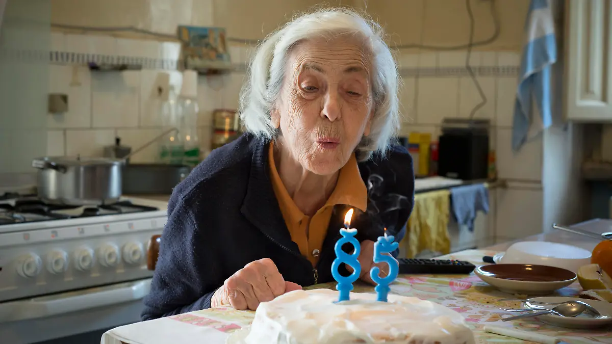 Alte Dame hat Geburtstag