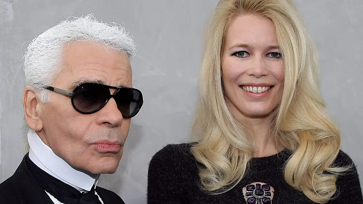 Karl Lagerfeld und Claudia Schiffer