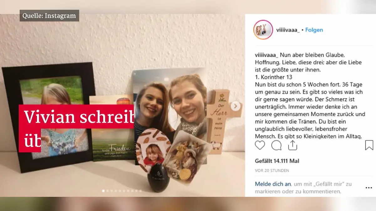 Vivien: „Ich spüre, dass Rebecca lebt“ Emotionaler Post der Schwester