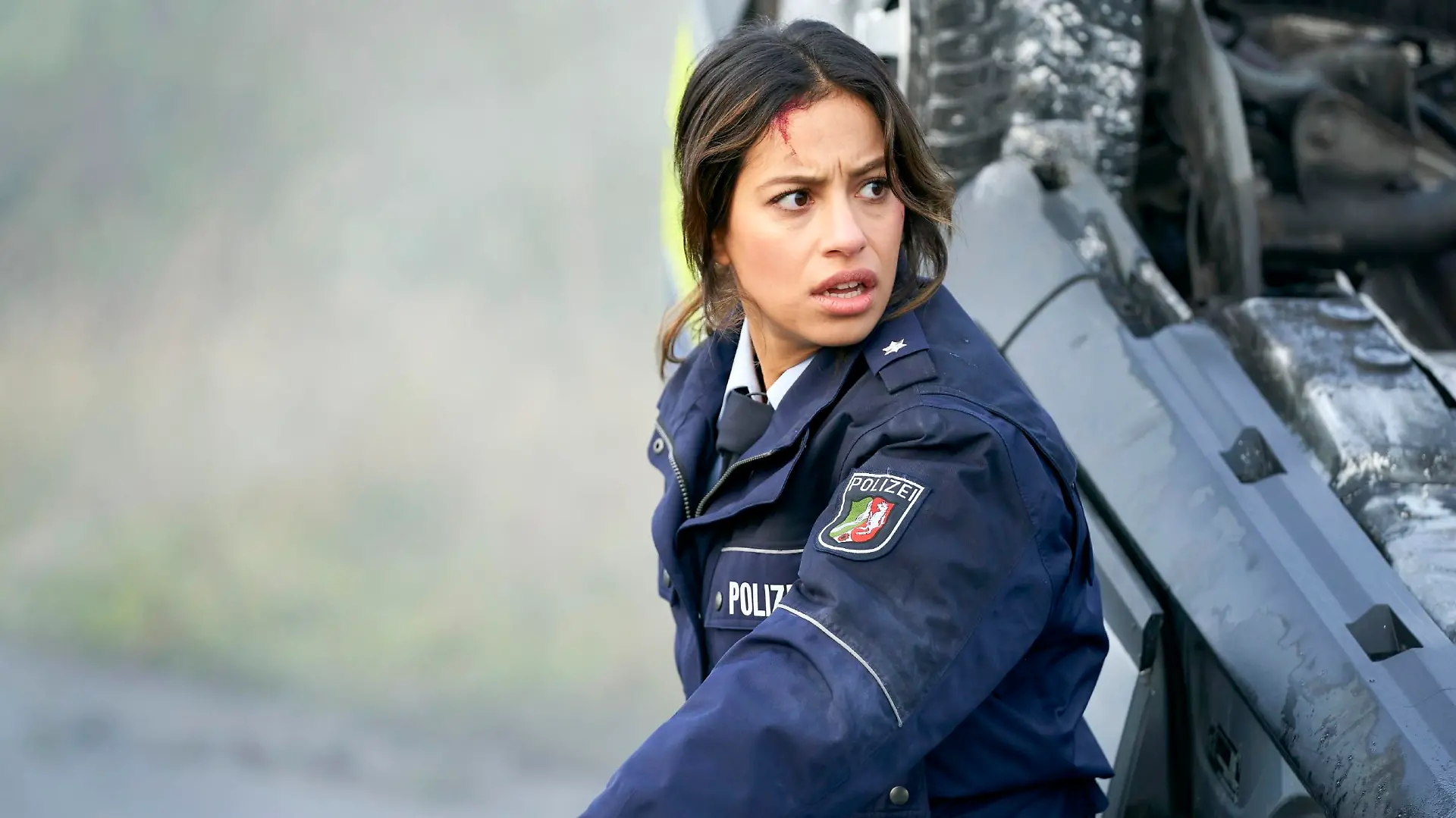 Dana (Gizem Emre) hat an ihrem ersten Tag bei der Autobahnpolizei bei einer Verfolgung eines gestohlenen LKWs den Streifenwagen geschrottet. Die LKW-Diebe sind ihr dabei offensichtlich durch die Lappen gegangen.