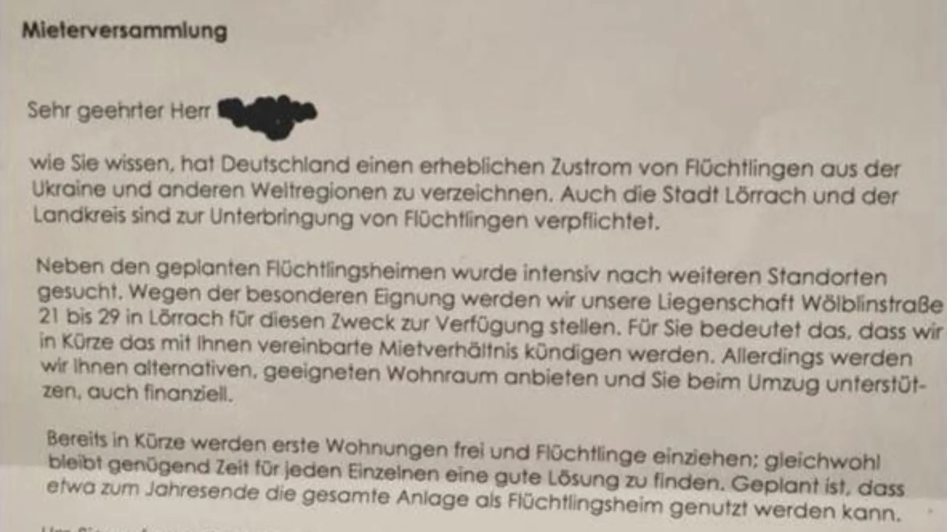 Mietkündigung