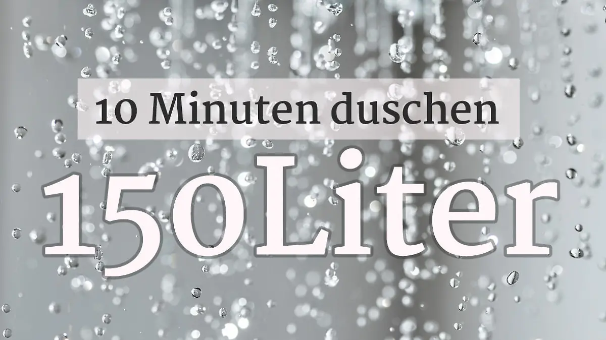 10 Minuten Duschen 150 Liter