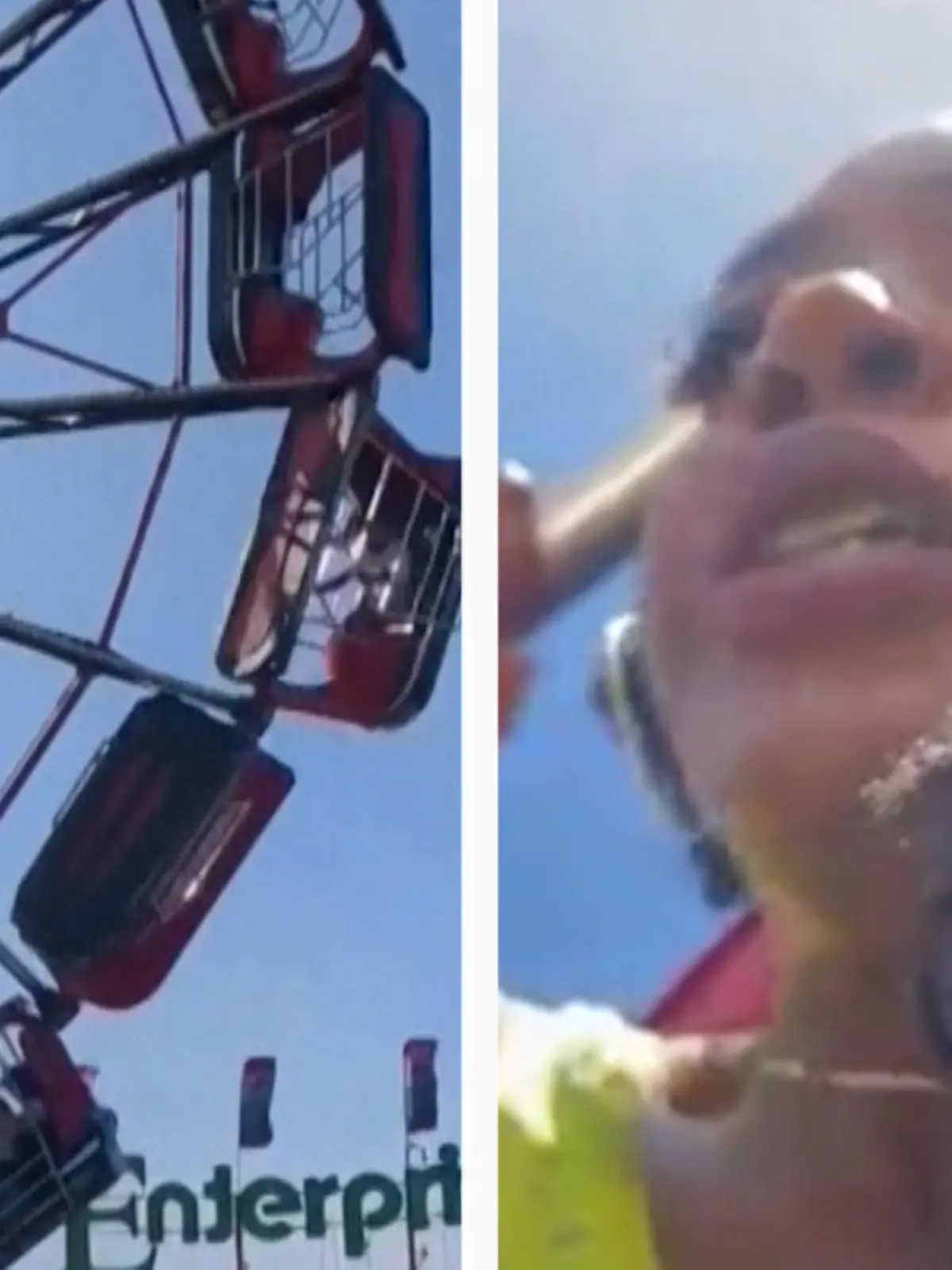 Dieses Riesenrad in Florida hatte eine Fehlfunktion und blieb stehen.