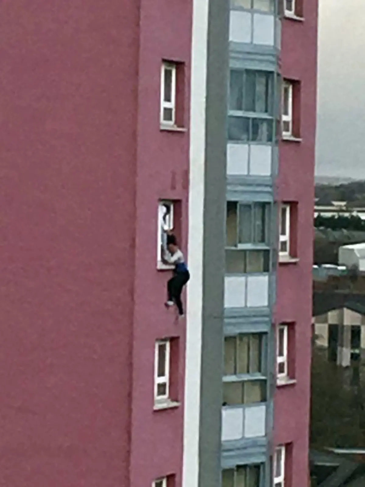 EXCLUSIVE: Horrifying moment woman desperately tries to climb back into flat before plunging 11 floors to her death 4:45am
The photograph was taken by a shocked eyewitness to Alem Shimeni's death, which has sparked concerns over support services for immigrants housed in the city's tower blocks.
This is the horrific moment a woman dangles from an 11th floor window ledge before plunging to her death.
Shocked eyewitnesses watched from the street and nearby flats as Alem Shimeni struggled desperately to claw her way back into the flat.
But she plummeted 100ft to the ground, dying instantly.
23 Feb 2019
Pictured: Exclusive.
Horrifying moment woman desperately tries to climb back into flat before plunging 11 floors to her death 4:45am

The photograph was taken by a shocked eyewitness to Alem Shimeni's death, which has sparked concerns over support services for immigrants housed in the city's tower blocks.

This is the horrific moment a woman dangles from an 11th floor window ledge before plunging to her death.

Shocked eyewitnesses watched from the street and nearby flats as Alem Shimeni struggled desperately to claw her way back into the flat.

But she plummeted 100ft to the ground, dying instantly.
Photo credit: Mirrorpix / MEGA

TheMegaAgency.com
+1 888 505 6342