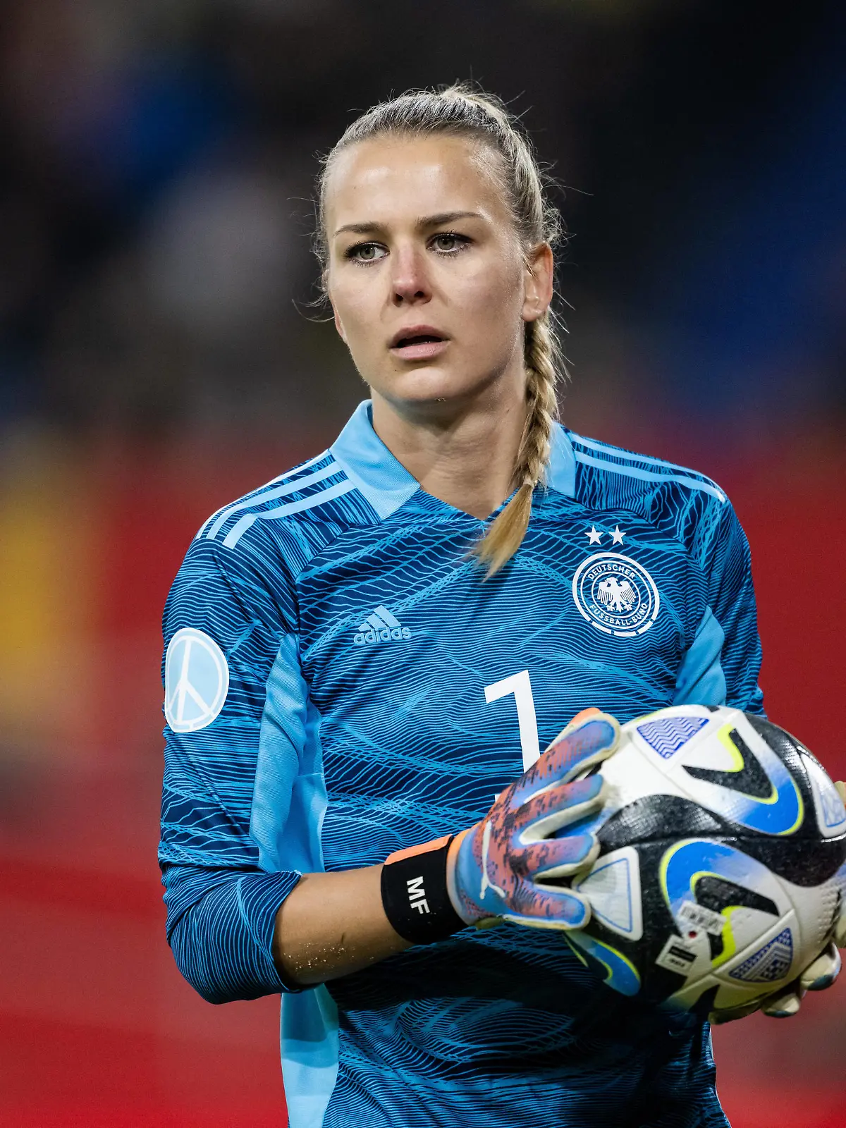 230221 goalkeeper Merle Frohms of Germany during the women s International Friendly, Länderspiel, Nationalmannschaft football match between Germany and Sweden on February 21, 2023 in Duisburg. Photo: Ludvig Thunman / BILDBYRAN / kod LT / LT0504 fotboll football soccer fotball träningslandskamp international friendly germany deutschland tyskland sverige sweden dam bbeng *** 230221 goalkeeper Merle Frohms of Germany during the womens international friendly football match between Germany and Sweden on February 21, 2023 in Duisburg Photo Ludvig Thunman BILDBYRAN code LT LT0504 football football soccer football training international friendly germany deutschland tyskland sweden sweden lady bbeng, PUBLICATIONxNOTxINxSWExNORxAUT Copyright: LUDVIGxTHUNMAN BB230221LT115