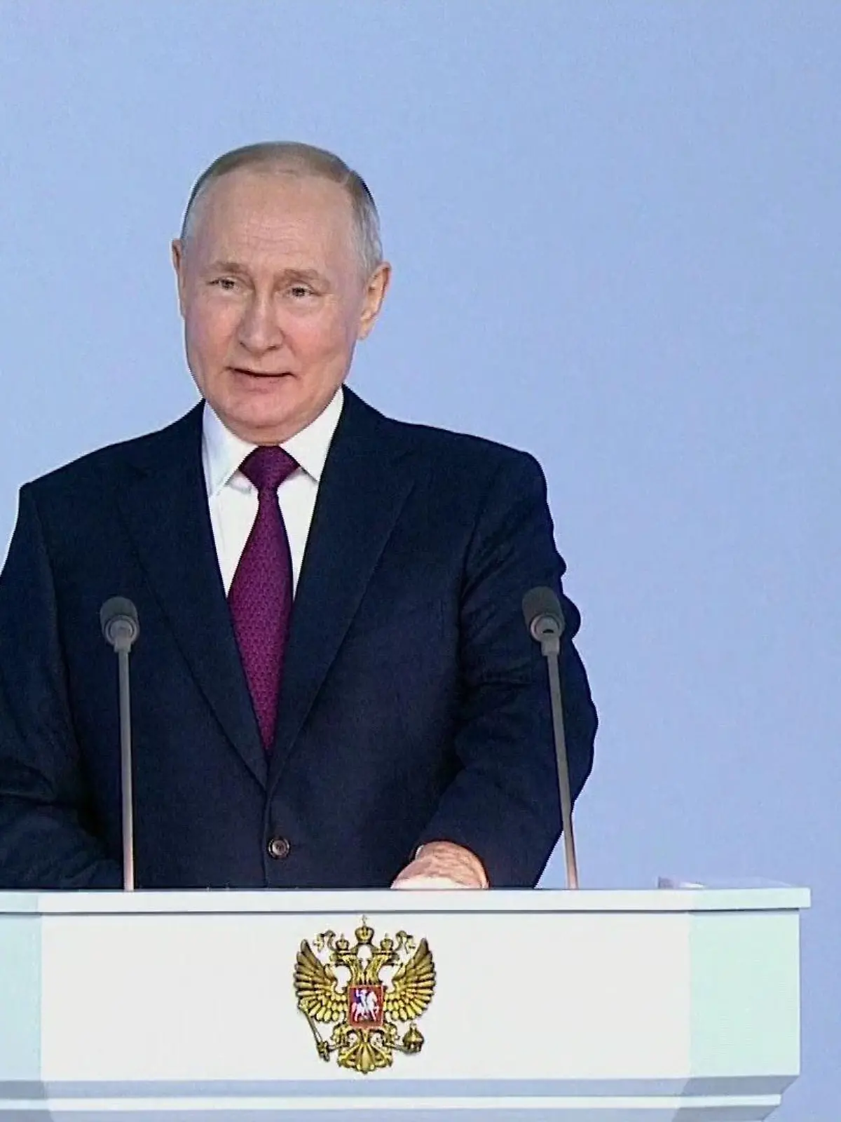 Kreml-Chef Wladimir Putin hält die Rede an die Nation.