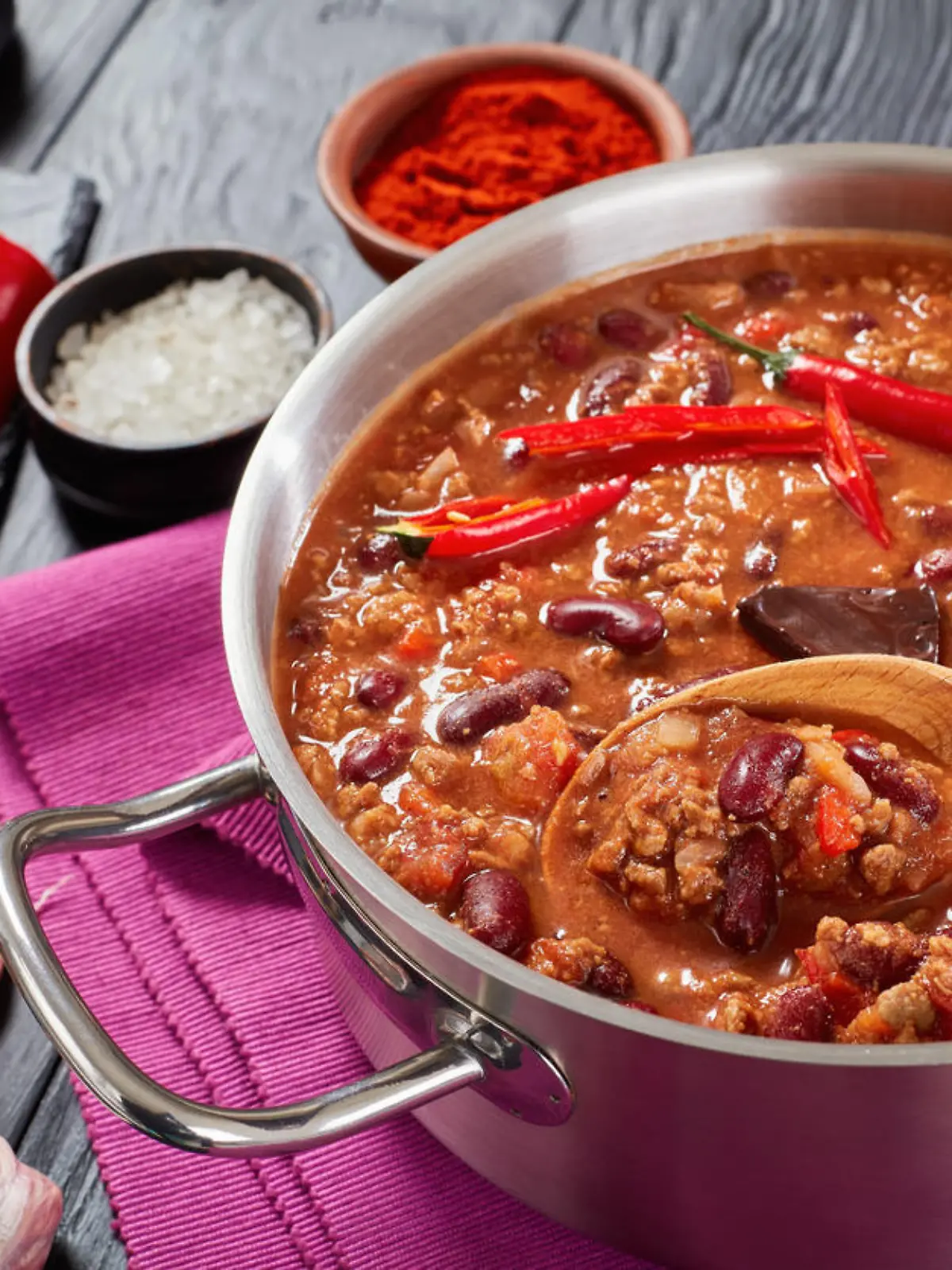 Chili con Carne mit Bier und Schokolade